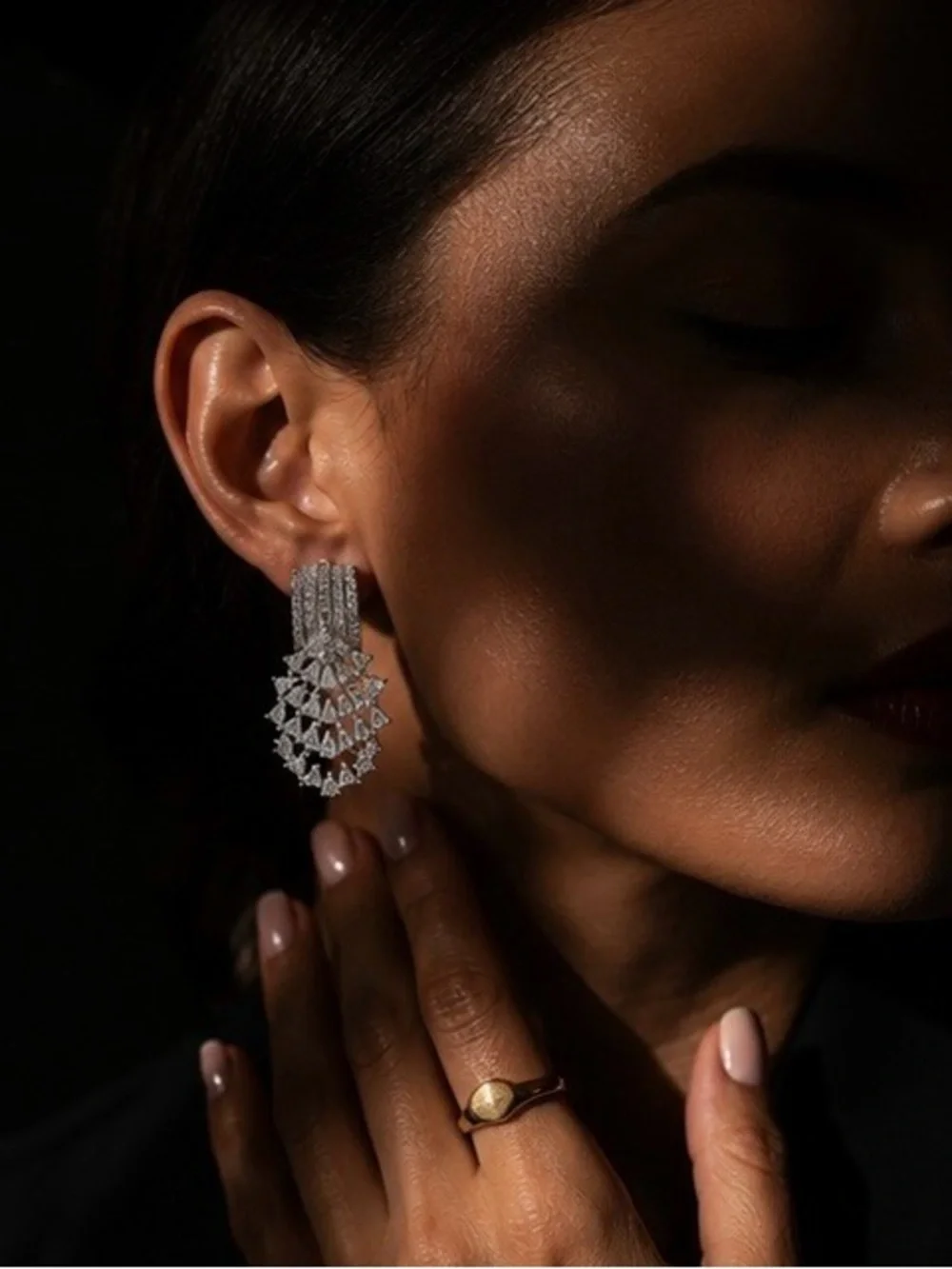 Celestial Cascade Crystal Earrings
